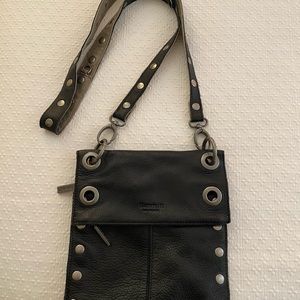 Hammitt Montana Crossbody Black / Pewter- Leather and Beautiful!